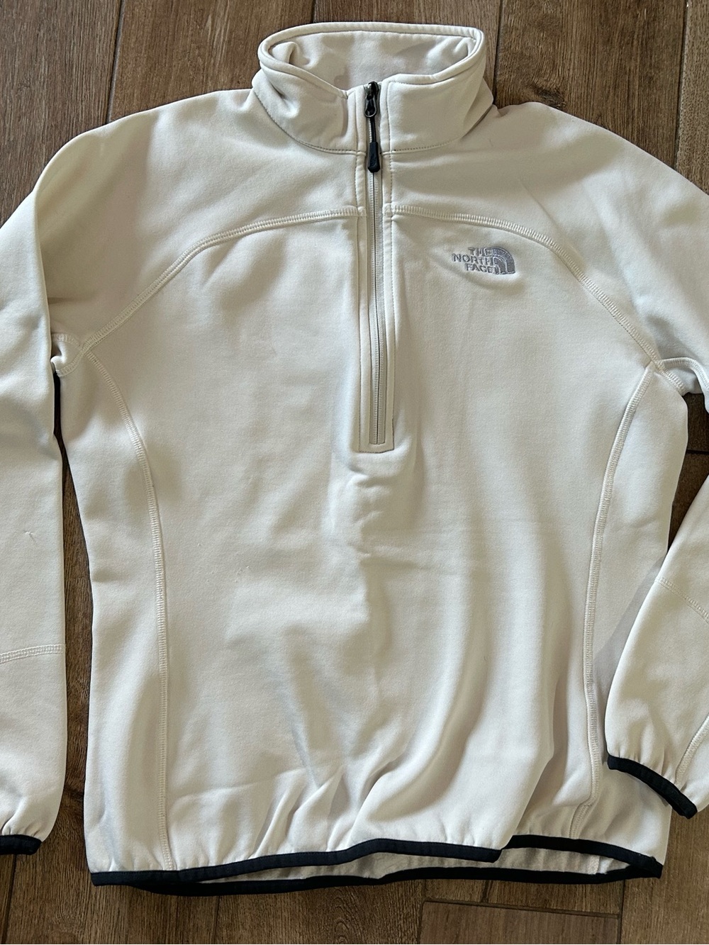 The North Face Women’s Cream Half Zip Up Fleece Relaxed Sweater Size M